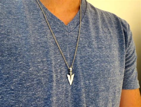 Men's Necklace Men's Silver Necklace Men's | Etsy