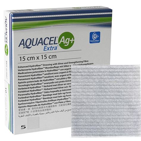 Aquacel Ag Plus Dressings Convatec 15 X 15 Cm 5 Pcs Hibernia Medical