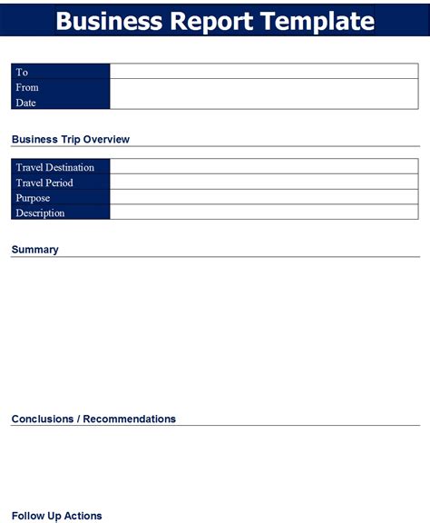 Business Report Templates - Excel Word Template