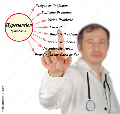 Presenting Eight symptoms of Hypertension Stock Photo | Adobe Stock