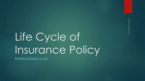 Life Cycle Of Insurance Policy Ppt Presentation Youtube