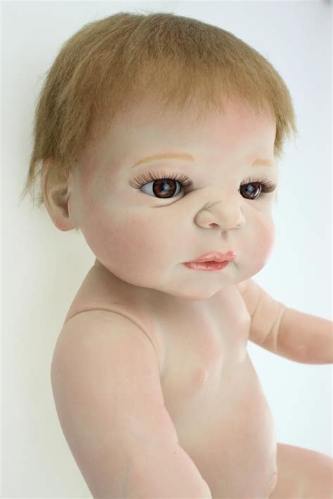 23 Inch Handmade Full Naked Silicone Vinyl Reborn Baby Boy Nude Newborn