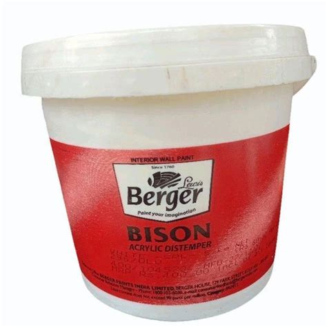 Berger Bison Acrylic Distemper 5kg White 5 L At Rs 350 In Bhubaneswar