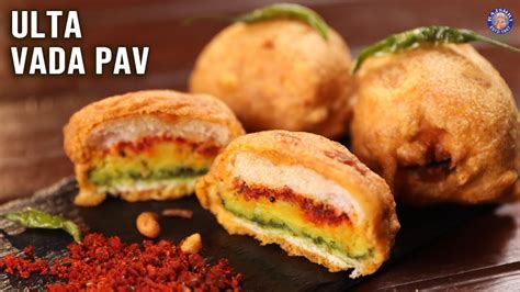 Ulta Vada Pav Inside Out Vada Pav Popular Street Style Batata Vada Monsoon Special Recipe