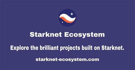 StarkNet Ecosystem Explore All Projects Building Running On StarkNet L2