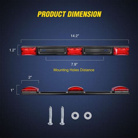 Nilight TL 11 1 Soporte Rojo De Acero Inoxidable Con 9 Luces LED Para