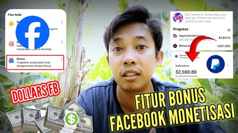 Dapat Fitur Bonus Facebook Cuan Dollar Dari Fitur Bonus Facebook