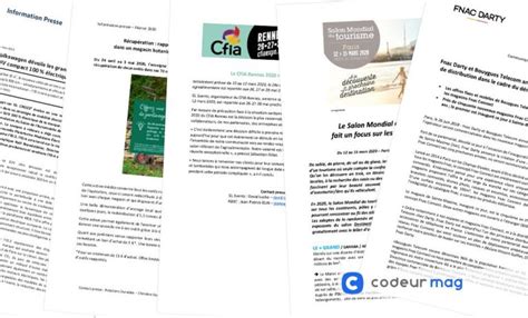 Conseils Pour R Diger Un Communiqu De Presse Percutant Codeur Blog