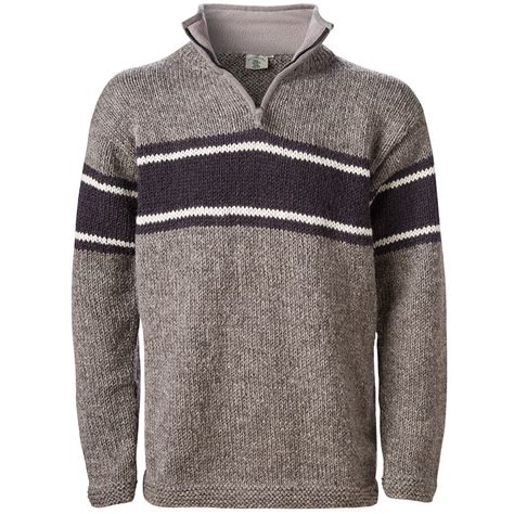 Retro Stripe Half Zip Grey Pachamama