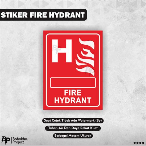 Jual Sign Sticker Fire Hydrant Stiker Pemadam Api Stiker Penunjuk