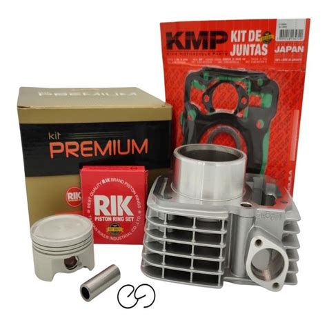 Kit Cilindro Pistao Anel Rik Cg Titan Premium Kmp Shopee Brasil