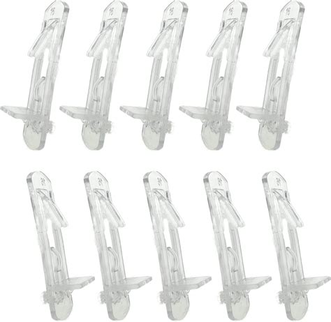 Joyangy 10pcs Clear Locking Shelf Support Pegs Plastic Cabinet Shelf