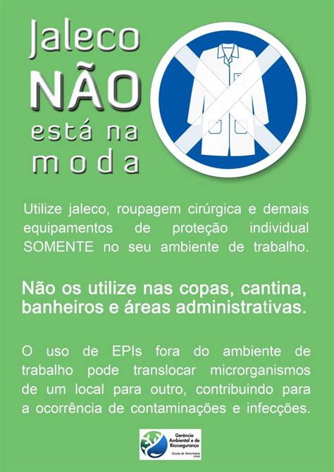 Campanha Jaleco N O Est Na Moda Escola De Veterin Ria Ufmg