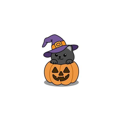 Chat D Halloween Mignon Portant Un Chapeau De Sorci Re En Illustration