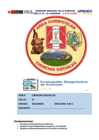 Eval Diagnostica Ciencias Sociales Segundo 2021 PDF