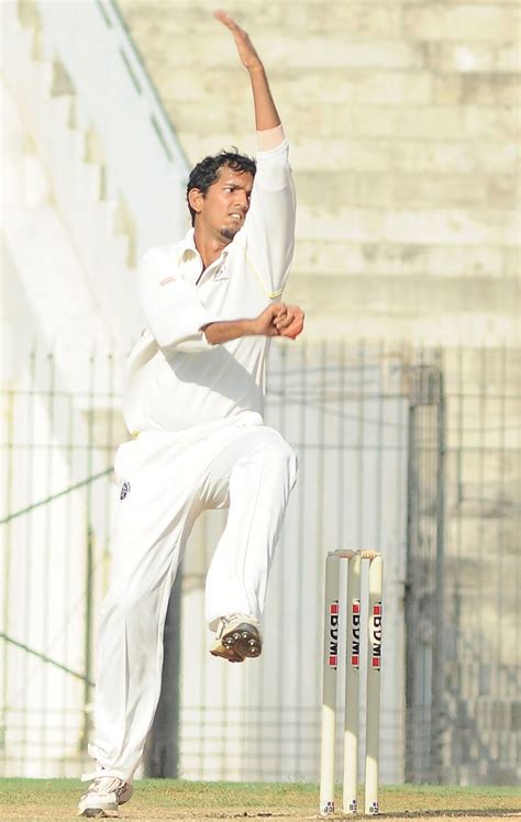 Malolan Rangarajan In His Bowling Stride Espncricinfo