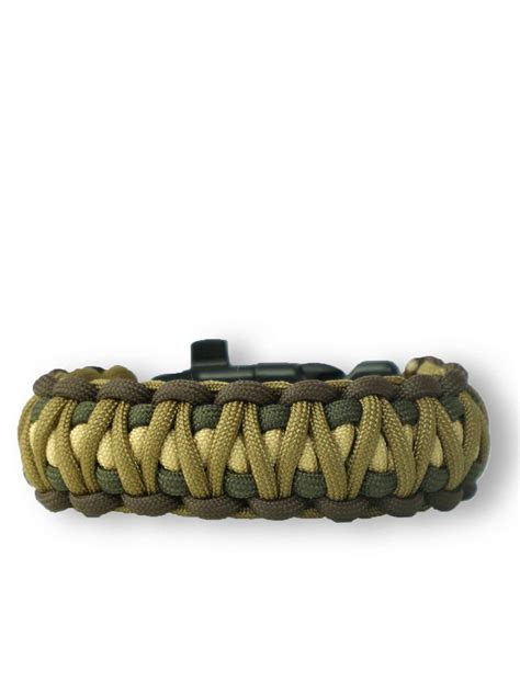 Bracelet En Paracorde Multicam Digi Avec Couteau Allume Feu Boussole