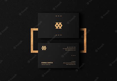 Premium Psd Modern Luxury Business Card Mockup With Letterpress