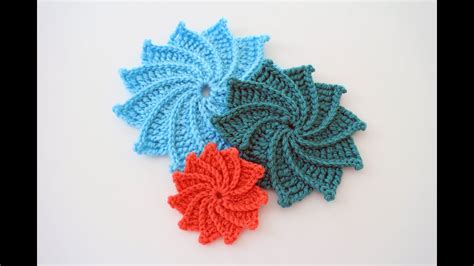 How To Crochet The Spiral Crochet Flower Youtube