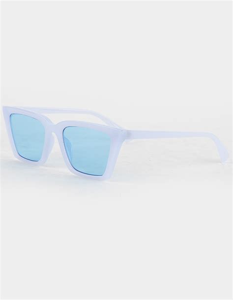 Rsq Translucent Cat Eye Sunglasses Blue Tillys