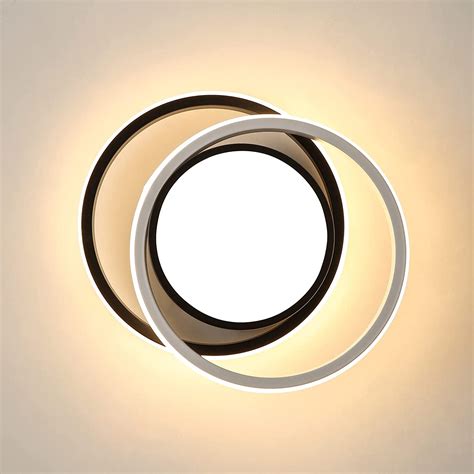 Plafoniera Led Moderna Senqiu Forma Rotund W Lm Lumina Calda