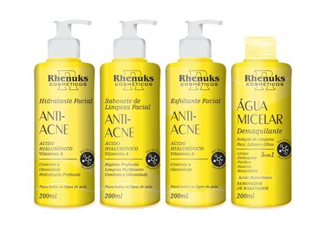 Kit Skin Care Anti Acne Pe As Kit Rhenuks Cosm Ticos Loja