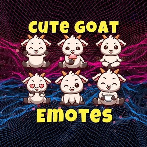 Cute Goat Emotes Twitch Discord Streaming Youtube Etsy