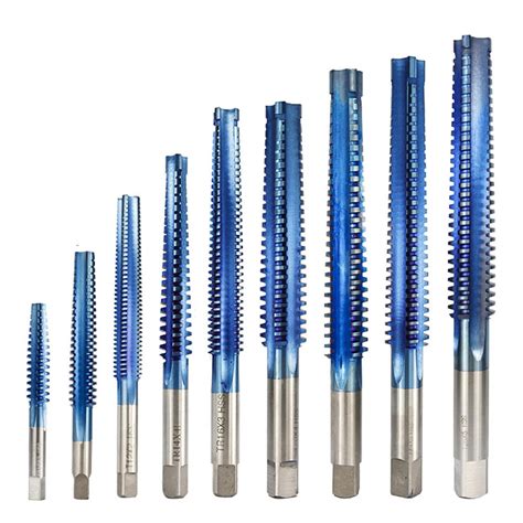 1 pc Nano revêtement bleu taraud à filetage trapézoïdal pour métal TR8