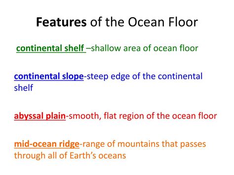 Ppt Features Of The Ocean Floor Powerpoint Presentation Free