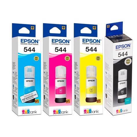 Combo Tinta Epson T544 Color 4 Colores L1110 L3110 L3150 L5190