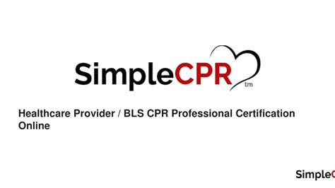 Ppt Online Healthcare Provider Bls Cpr Certification Powerpoint