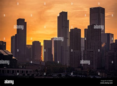 Chongqing city skyline at sunset Stock Photo - Alamy