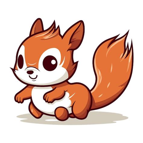 Premium Vector Cute Squirrel Cartoon Mascot Character Vector Illustration