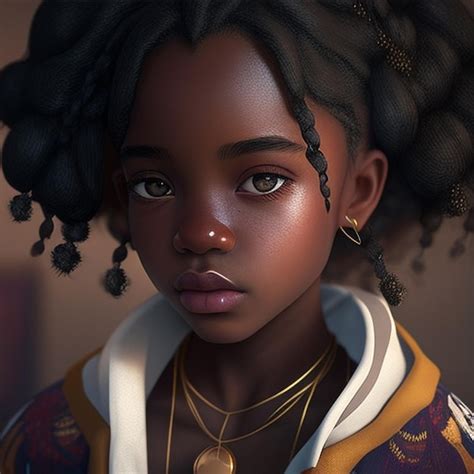 Premium Ai Image African Girl