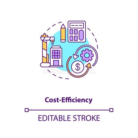 Cost Efficiency Concept Icon Stock Vector Illustration Of Economic