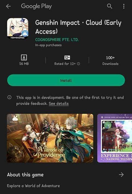 Genshin Impact Cloud Gaming Early Access Release Testing And