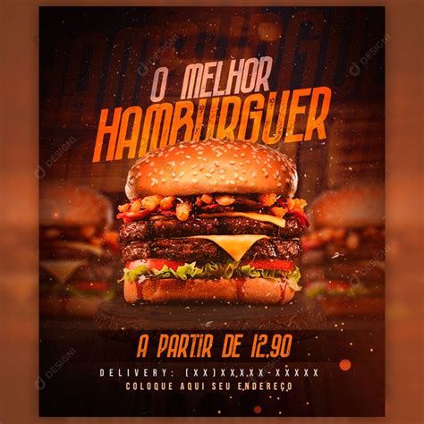 Hamb Rguer Hamburgueria Social Media Post Psd Edit Vel Comida Lanche