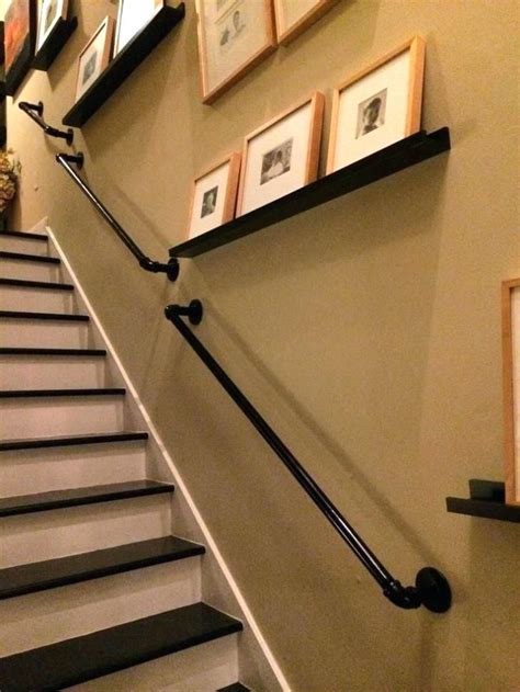 Wall Mounted Handrail Diy Stairs Industrial Handrail Diy Stair Railing