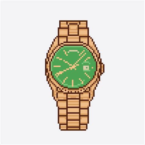 Reloj Moderno Con Estilo Pixel Art Vector Premium