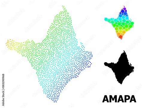 Mesh Polygonal And Solid Map Of Amapa State Vector Model Is Created