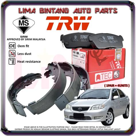 Toyota Vios NCP42 Front Rear Brake Pads Disc Brake Pad Rear Brake