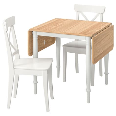 Danderyd Ingolf Table And 2 Chairs Oak Veneer Whitewhite 74134x80