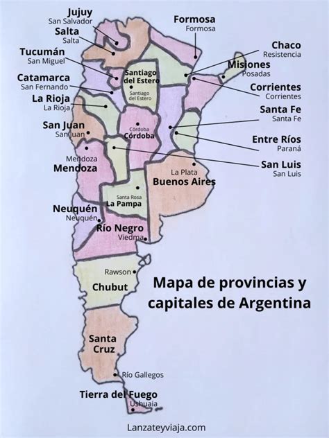 Lista De Provincias Y Capitales De Argentina【apréndetelas Todas