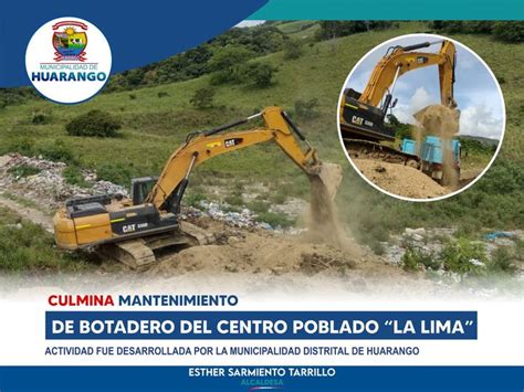 LIMPIEZA Y MANTENIMIENTO BOTADERO LA LIMA Municipalidad Distrital