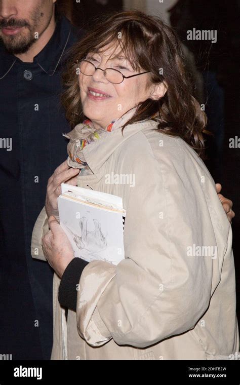 Jane Birkin Arrivees Au Defile Ysl Yves Saint Laurent Fashion Week