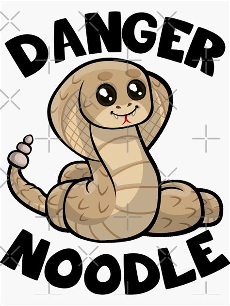 "Danger Noodle - Cute Snake" Sticker for Sale by Luna-May | Redbubble