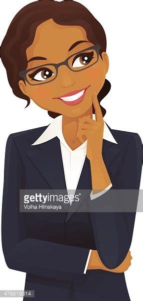 Black Woman Thinking Stock Clipart Royalty Free Freeimages