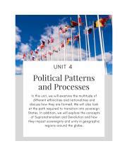 Unit Political Patterns And Processes Student Notes Pdf Chapters