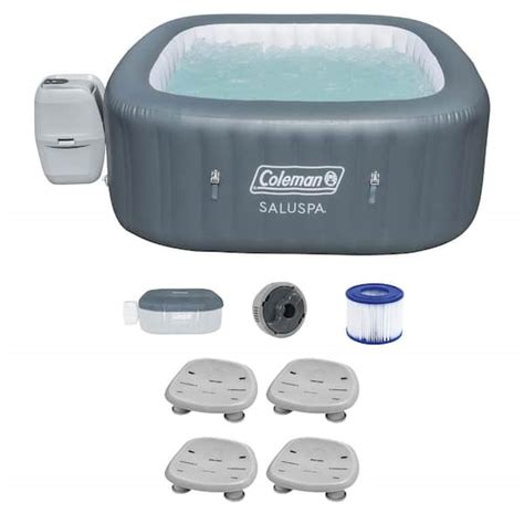 Bestway Hawaii Person Jet Inflatable Hot Tub With Non Slip Spa Seat Pack E Bw
