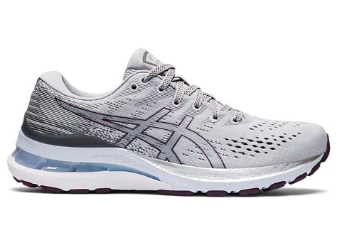 Womens Gel Kayano 28 Piedmont Greydeep Plum Running Shoes Asics